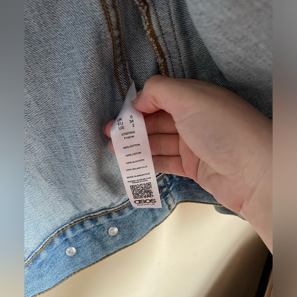 ASOS Denim button down Jacket size 2 - Picture 3 of 8